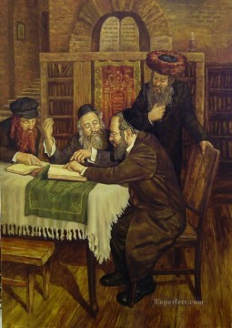 fiesta de lectura judía Pinturas al óleo